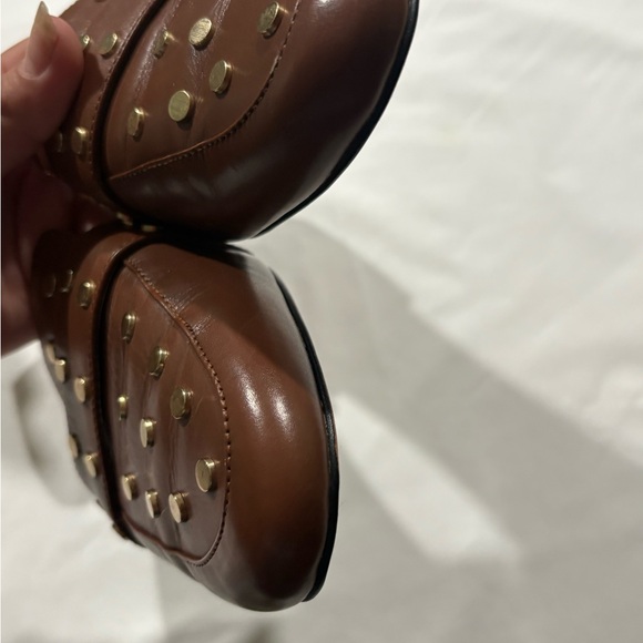 Vince Camuto Tan Studded Loafers - Picture 3 of 7